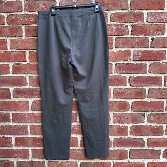 Eileen Fisher $198 washable flex ponte Stretch Tencel gray Ankle Pants M - Picture 14 of 16
